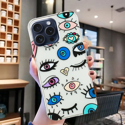 For iPhone 16 Pro Colorful Painting Pattern TPU Phone Case(Eye Monster) - iPhone 16 Pro Cases by PMC Jewellery | Online Shopping South Africa | PMC Jewellery | Buy Now Pay Later Mobicred