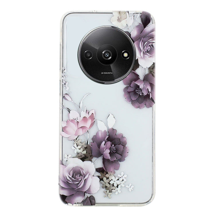 For Xiaomi Redmi A3 Colorful Painting Pattern TPU Phone Case(Peony) - Xiaomi Cases by PMC Jewellery | Online Shopping South Africa | PMC Jewellery