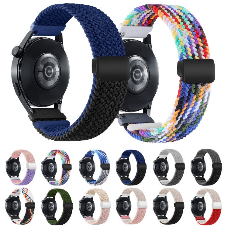 20mm Two-color Magnetic Braided Nylon Watch Band(Starlight Black) - 20mm Bands by PMC TechLife | Online Shopping South Africa | PMC TechLife