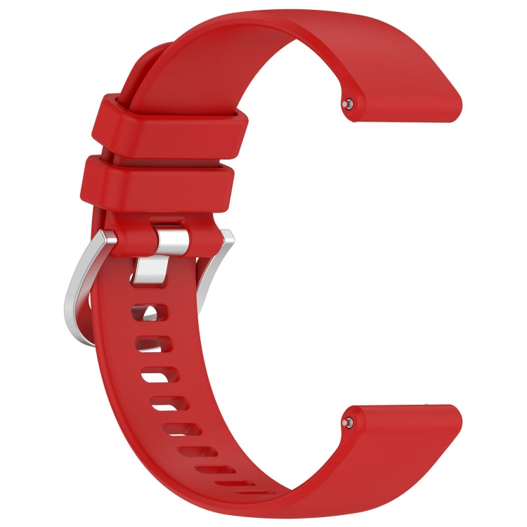 For Xiaomi Watch 2 Liquid Glossy Silver Buckle Silicone Watch Band(Red) - Watch Bands by PMC TechLife | Online Shopping South Africa | PMC TechLife