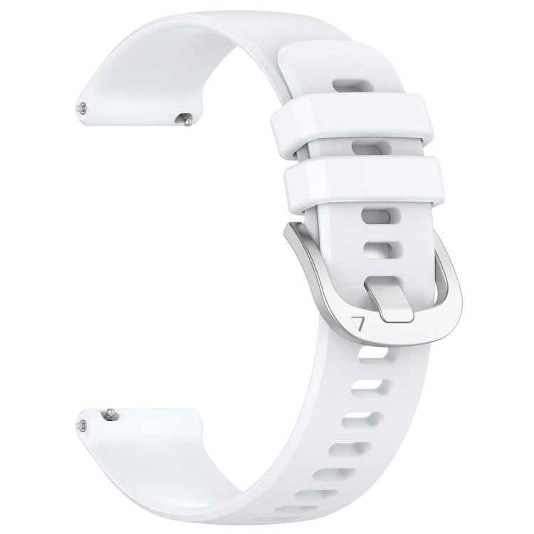 For Xiaomi Watch 2 Liquid Glossy Silver Buckle Silicone Watch Band(White) - Watch Bands by PMC Jewellery | Online Shopping South Africa | PMC Jewellery