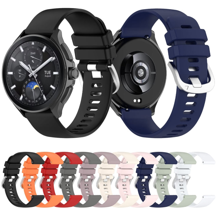 For Xiaomi Watch 2 Liquid Glossy Silver Buckle Silicone Watch Band(Black) - Watch Bands by PMC Jewellery | Online Shopping South Africa | PMC Jewellery