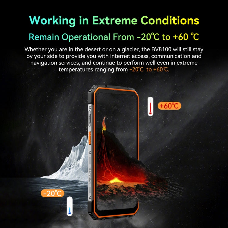 Blackview BV8100 Rugged Phone, 8GB+256GB, 6.5 inch Android 14 MediaTek Helio G99 Octa Core up to 2.2GHz, Network: 4G, NFC, OTG(Orange) - Blackview by Blackview | Online Shopping South Africa | PMC Jewellery | Buy Now Pay Later Mobicred