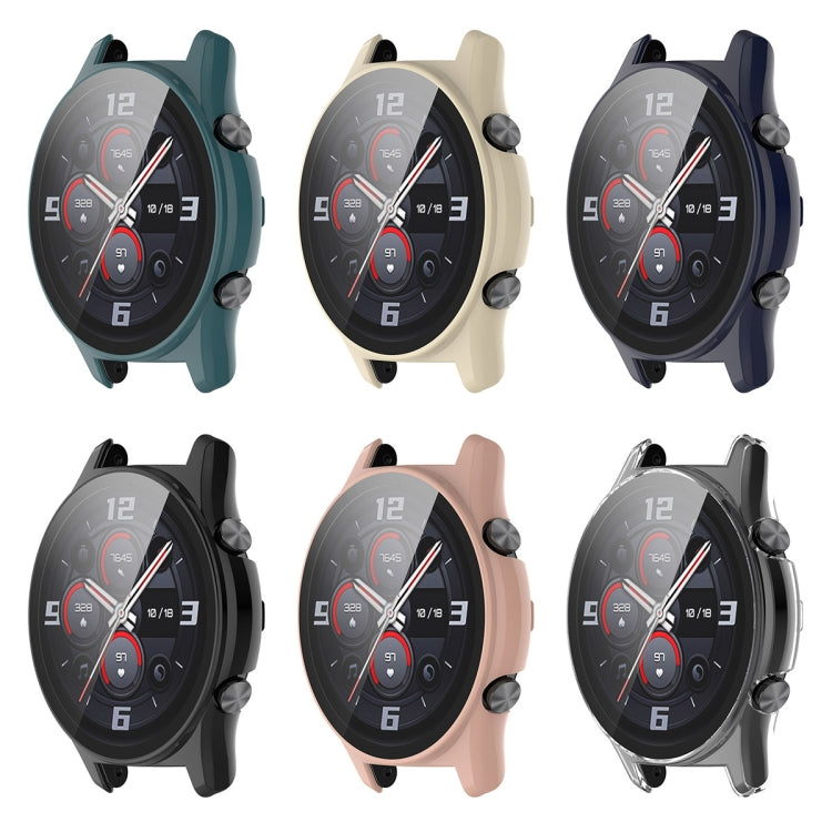 For Honor Watch GS 4 PC + Tempered Film Integrated Watch Protective Case(Black) - Watch Cases by PMC TechLife | Online Shopping South Africa | PMC TechLife | Buy Now Pay Later Mobicred