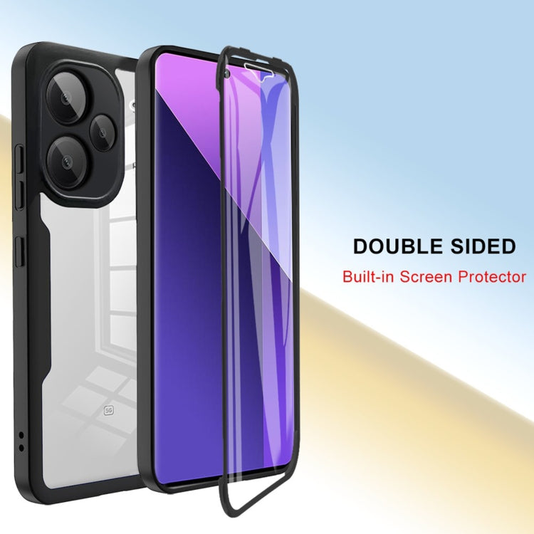 For Xiaomi Redmi Note 13 Pro+ 5G Acrylic + TPU 360 Degrees Full Coverage Phone Case(Black) - Note 13 Pro+ Cases by PMC TechLife | Online Shopping South Africa | PMC TechLife