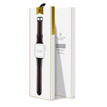 For Apple Watch Ultra 2 49mm DUX DUCIS Business Genuine Leather Watch Strap(Coffee) - Watch Bands by DUX DUCIS | Online Shopping South Africa | PMC Jewellery | Buy Now Pay Later Mobicred