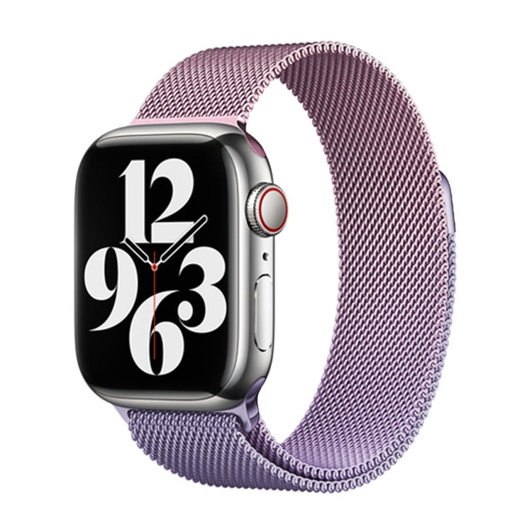 For Apple Watch Series 9 41mm Milan Gradient Loop Magnetic Buckle Watch Band(Pink Lavender) - Watch Bands by PMC Jewellery | Online Shopping South Africa | PMC Jewellery