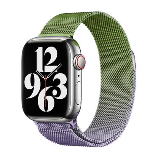 For Apple Watch Series 5 40mm Milan Gradient Loop Magnetic Buckle Watch Band(Purple Green) - Watch Bands by PMC Jewellery | Online Shopping South Africa | PMC Jewellery