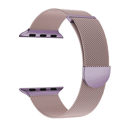 For Apple Watch SE 40mm Two Color Milanese Loop Magnetic Watch Band(Pink Purple) - Watch Bands by PMC Jewellery | Online Shopping South Africa | PMC Jewellery