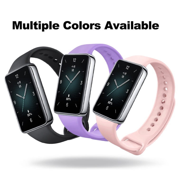 For Honor Band 9 Solid Color Silicone Watch Band(Starlight Purple) - Watch Bands by PMC TechLife | Online Shopping South Africa | PMC TechLife