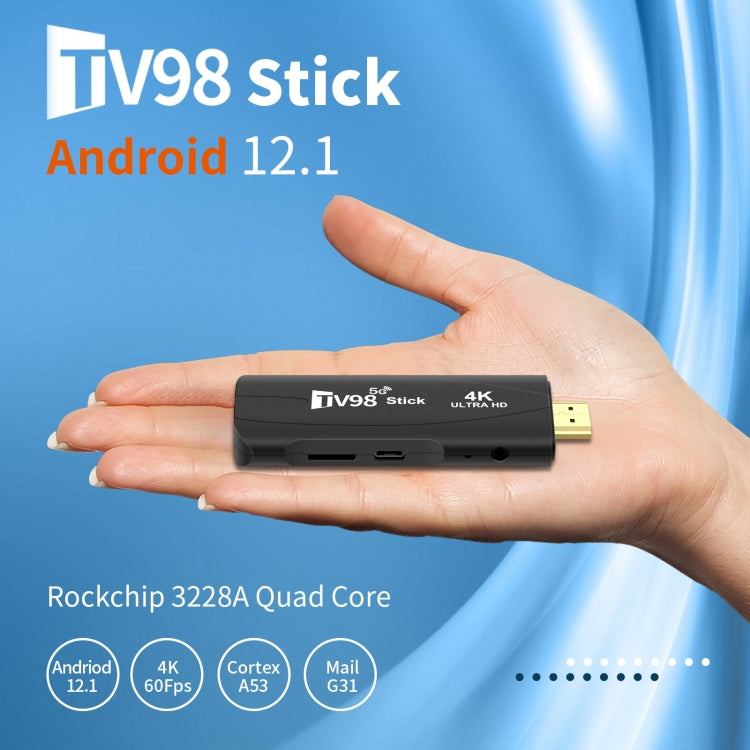 TV98 Rockchip 3228A Quad Core 4K HD Bluetooth Android TV Stick, RAM:4GB+32GB(AU Plug) - Android TV Sticks by PMC TechLife | Online Shopping South Africa | PMC TechLife | Buy Now Pay Later Mobicred