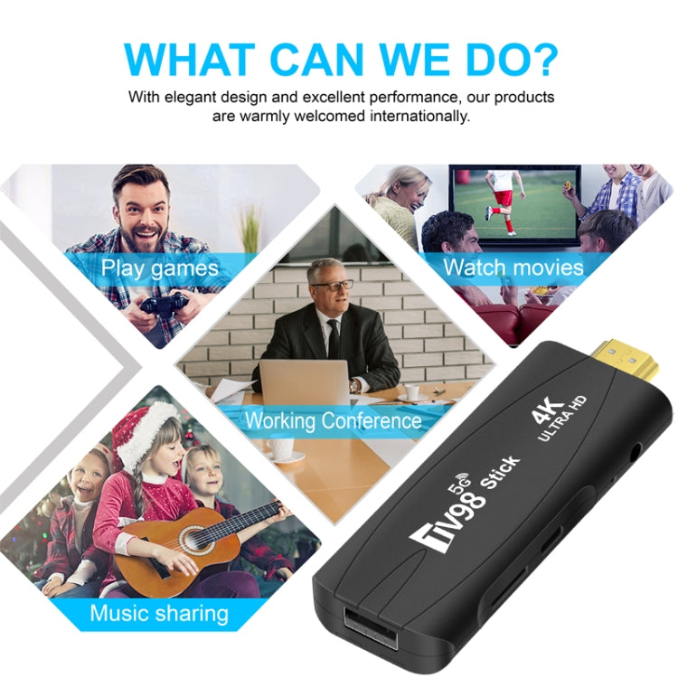 TV98 Rockchip 3228A Quad Core 4K HD Bluetooth Android TV Stick, RAM:4GB+32GB(AU Plug) - Android TV Sticks by PMC TechLife | Online Shopping South Africa | PMC TechLife | Buy Now Pay Later Mobicred
