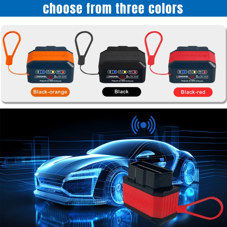 KONNWEI KW905 Bluetooth 5.0 Car OBD2 Scanner Support Android & iOS(Black) - Code Readers & Scan Tools by KONNWEI | Online Shopping South Africa | PMC Jewellery | Buy Now Pay Later Mobicred