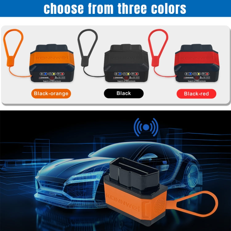 KONNWEI KW906 Bluetooth 5.0 Car OBD2 Scanner Support Android & iOS(Black) - Code Readers & Scan Tools by KONNWEI | Online Shopping South Africa | PMC Jewellery | Buy Now Pay Later Mobicred