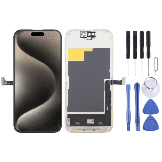 For iPhone 15 Pro Soft DD OLED LCD Screen with Digitizer Full Assembly, Remove IC Need Professional Repair - LCD Related Parts by PMC Jewellery | Online Shopping South Africa | PMC Jewellery | Buy Now Pay Later Mobicred