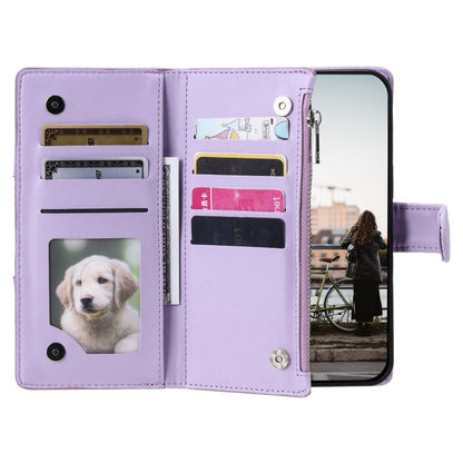 For Google Pixel 7 Pro 5G Glitter Lattice Zipper Wallet Leather Phone Case(Purple) - Google Cases by PMC Jewellery | Online Shopping South Africa | PMC Jewellery | Buy Now Pay Later Mobicred