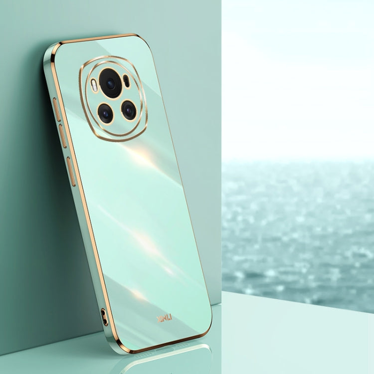 For Honor Magic6 5G XINLI Straight 6D Plating Gold Edge TPU Phone Case(Mint Green) - Honor Cases by XINLI | Online Shopping South Africa | PMC Jewellery | Buy Now Pay Later Mobicred