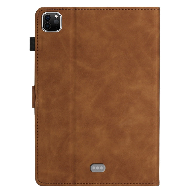 For iPad Pro 11 2024 Coconut Tree Embossed Smart Leather Tablet Case(Brown) - iPad Pro 11 2024 Cases by PMC Jewellery | Online Shopping South Africa | PMC Jewellery | Buy Now Pay Later Mobicred