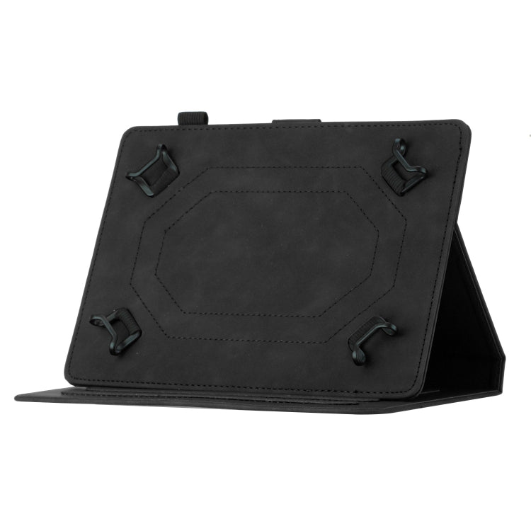 For 10 inch Universal Coconut Tree Embossed Leather Tablet Case(Black) - 10 - 11 inch by PMC TechLife | Online Shopping South Africa | PMC TechLife | Buy Now Pay Later Mobicred