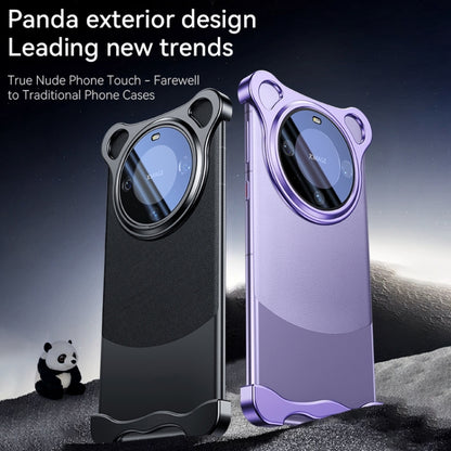 For Huawei Mate 60 Pro Frameless Metal Corner Pad Phone Case with Lens Film(Purple) - Huawei Cases by PMC Jewellery | Online Shopping South Africa | PMC Jewellery | Buy Now Pay Later Mobicred