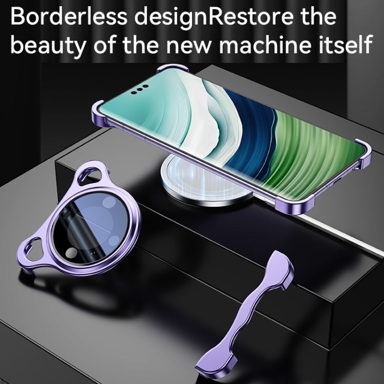 For Huawei Mate 60 Pro+ Frameless Metal Corner Pad Phone Case with Lens Film(Green) - free shipping - PMC Jewellery - Order now!