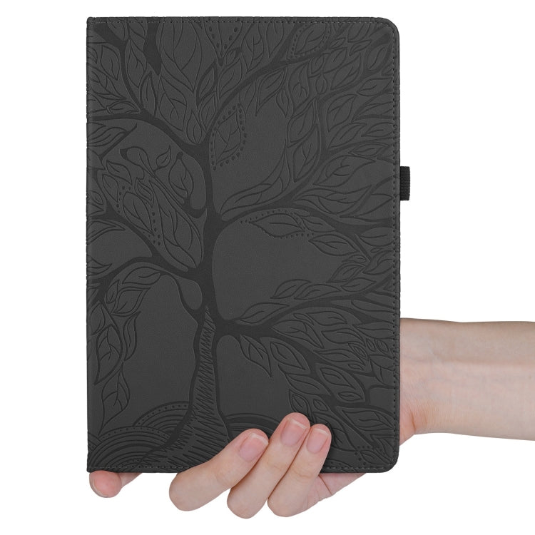 For Honor Pad X8a Tree Life Embossed Rotation Leather Tablet Case(Black) - Honor by PMC TechLife | Online Shopping South Africa | PMC TechLife | Buy Now Pay Later Mobicred