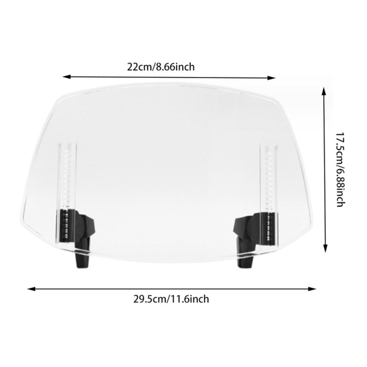 For Kawasaki / Honda / BMW / Yamaha Motorcycle Adjustable Windshield(Transparent) - Others by PMC TechLife | Online Shopping South Africa | PMC TechLife | Buy Now Pay Later Mobicred