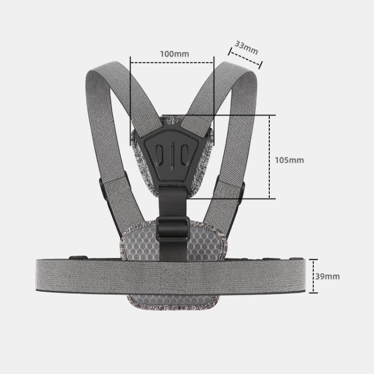 4 in 1 Adjustable Body Mount Belt Chest Strap with Mount & Screw(Grey) - Chest Belt by RUIGPRO | Online Shopping South Africa | PMC Jewellery | Buy Now Pay Later Mobicred