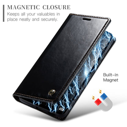 For Xiaomi Redmi Note 13 4G CaseMe 003 Crazy Horse Texture Flip Leather Phone Case(Black) - Xiaomi Cases by CaseMe | Online Shopping South Africa | PMC Jewellery | Buy Now Pay Later Mobicred