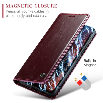 For Xiaomi Redmi Note 13 Pro 4G CaseMe 003 Crazy Horse Texture Flip Leather Phone Case(Mulberry Red) - Xiaomi Cases by CaseMe | Online Shopping South Africa | PMC Jewellery | Buy Now Pay Later Mobicred