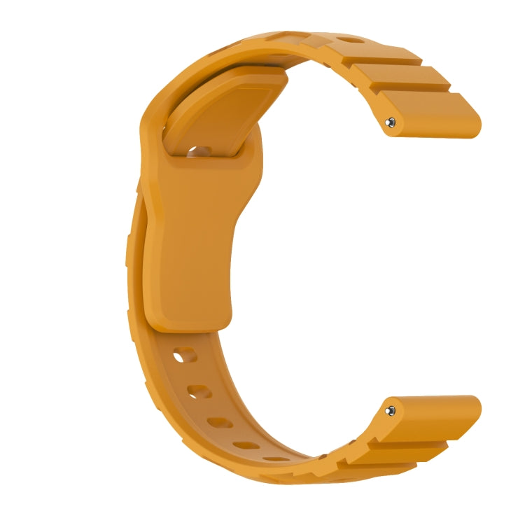 18mm Armor Silicone Watch Band(Yellow) - 20mm Bands by PMC Jewellery | Online Shopping South Africa | PMC Jewellery