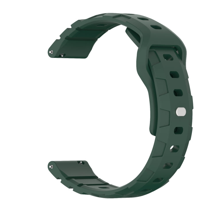 18mm Armor Silicone Watch Band(Dark Green) - 20mm Bands by PMC Jewellery | Online Shopping South Africa | PMC Jewellery