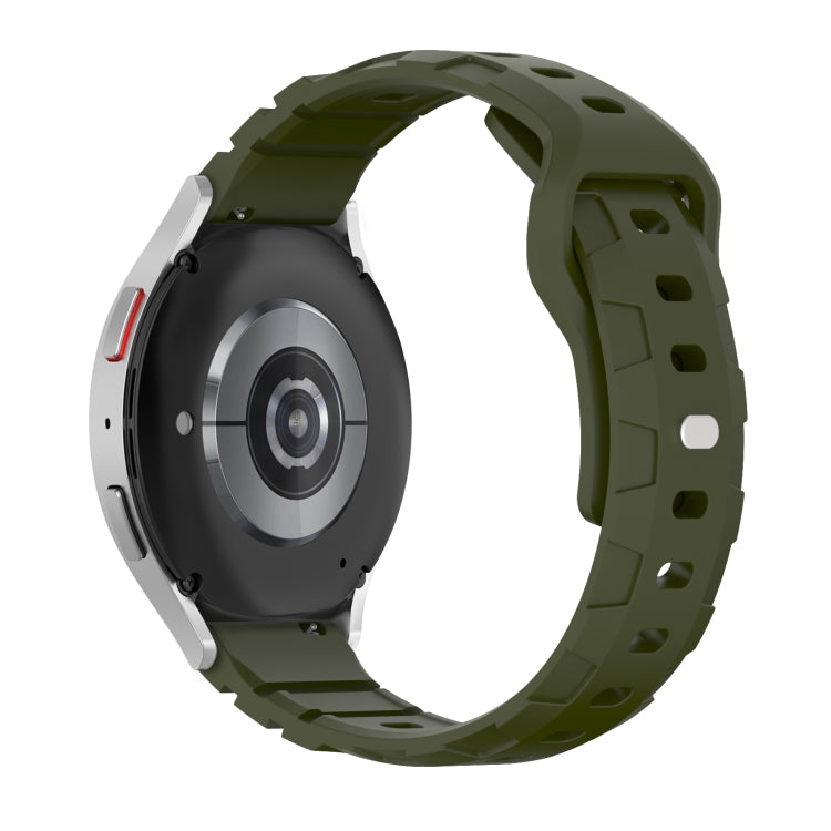 20mm Armor Silicone Watch Band(Army Green) - 20mm Bands by PMC Jewellery | Online Shopping South Africa | PMC Jewellery