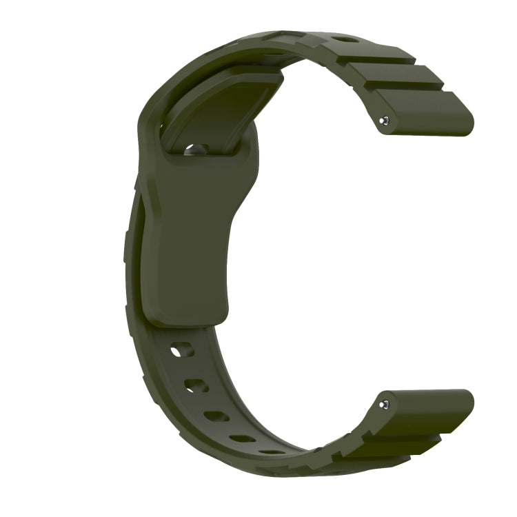 20mm Armor Silicone Watch Band(Army Green) - 20mm Bands by PMC Jewellery | Online Shopping South Africa | PMC Jewellery