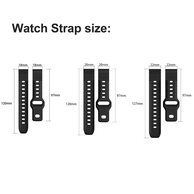 18mm Armor Silicone Watch Band(Dark Green) - 18mm Bands by PMC TechLife | Online Shopping South Africa | PMC TechLife | Buy Now Pay Later Mobicred