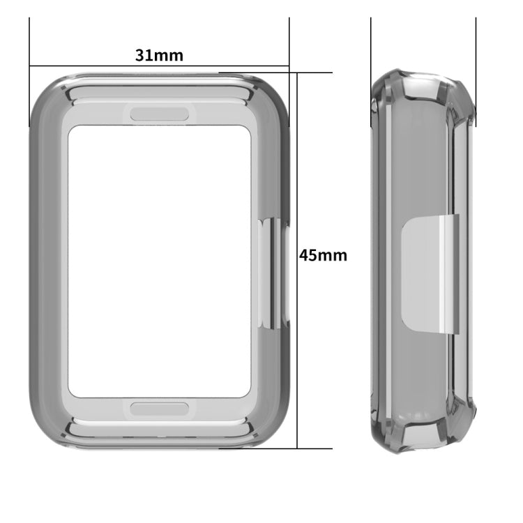 For Samsung Galaxy Fit 3 Half Pack Hollow TPU Watch Protective Case(Transparent) - Watch Cases by PMC Jewellery | Online Shopping South Africa | PMC Jewellery