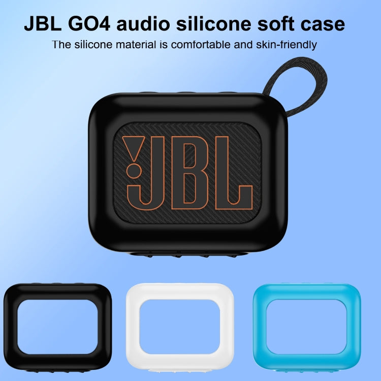 For JBL Go 4 Wireless Bluetooth Speaker Silicone Protective Case(White) - Protective Case by PMC Jewellery | Online Shopping South Africa | PMC Jewellery