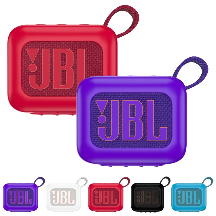 For JBL Go 4 Wireless Bluetooth Speaker Silicone Protective Case(Blue) - Protective Case by PMC Jewellery | Online Shopping South Africa | PMC Jewellery