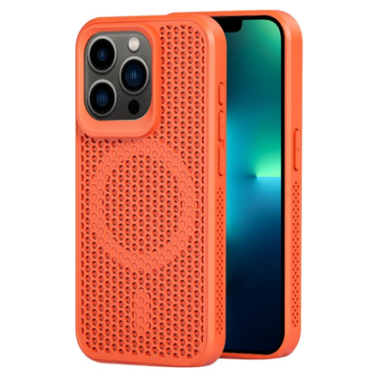 For iPhone 13 Pro Max MagSafe Magnetic Heat Dissipation Phone Case(Orange) - iPhone 13 Pro Max Cases by PMC Jewellery | Online Shopping South Africa | PMC Jewellery