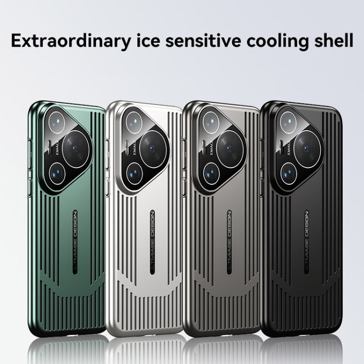 For Huawei Pura 70 Ultra Ice Sense Heat Dissipation Electroplating Frosted Phone Case(Light Green) - Huawei Cases by PMC Jewellery | Online Shopping South Africa | PMC Jewellery | Buy Now Pay Later Mobicred