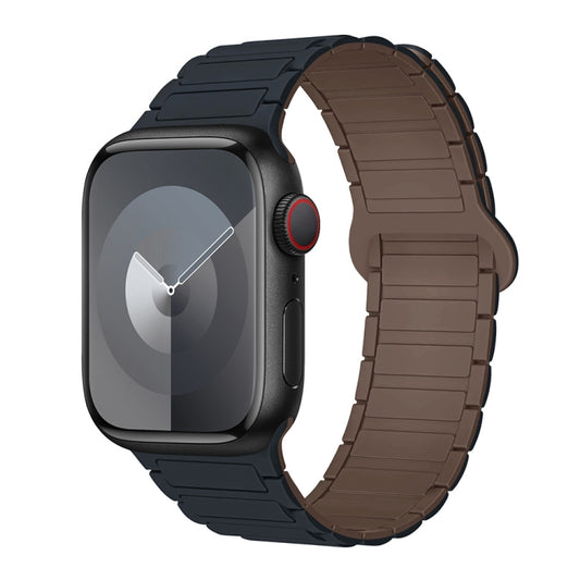 For Apple Watch Series 2 38mm I-Shaped Magnetic Silicone Watch Band(Midnight Chocolate) - Watch Bands by PMC Jewellery | Online Shopping South Africa | PMC Jewellery