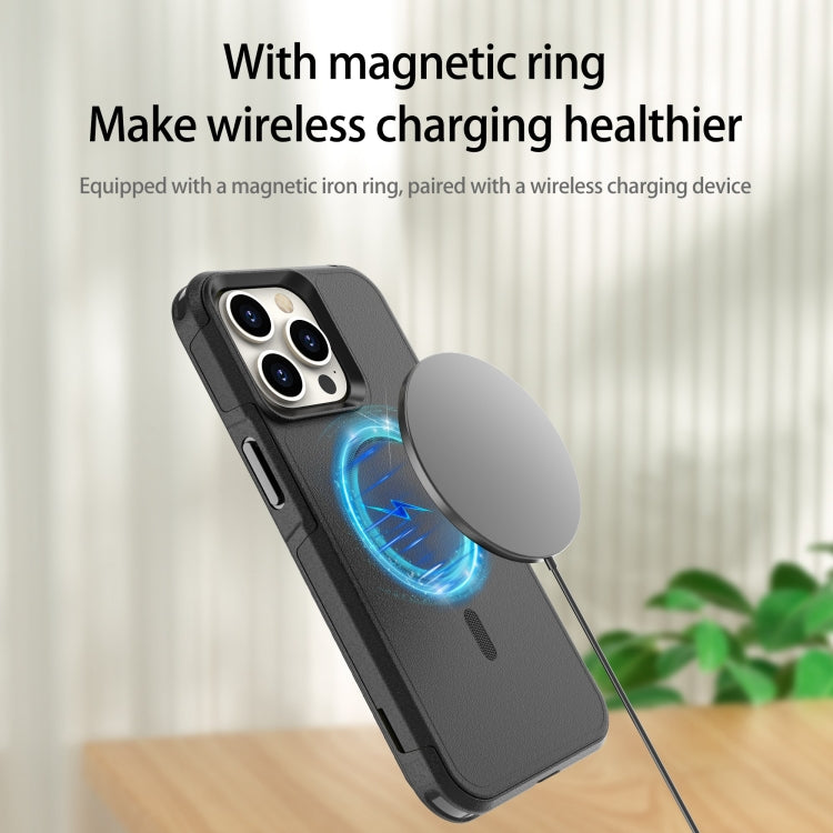 For iPhone 15 Pro RedPepper Armor Magsafe PC Hybrid TPU Phone Case(Black) - free shipping - PMC Jewellery - Order now!