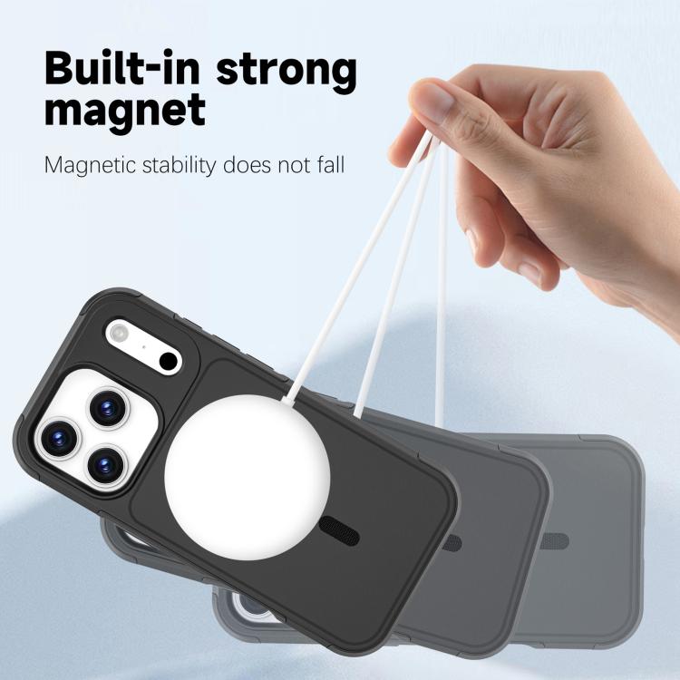 For iPhone 17 Pro RedPepper Armor Magsafe PC Hybrid TPU Phone Case(Black) - iPhone 17 Pro Cases by RedPepper | Online Shopping South Africa | PMC TechLife | Buy Now Pay Later Mobicred