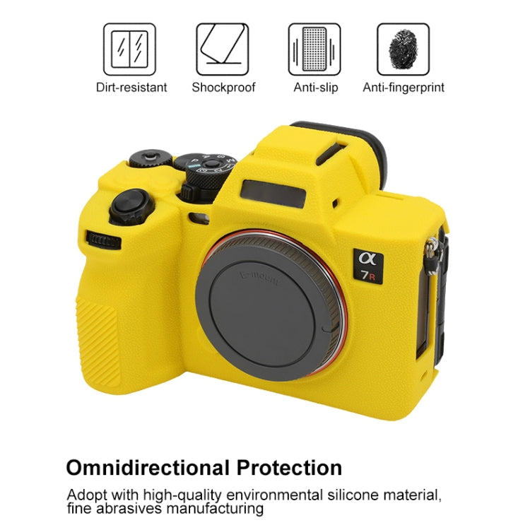 For Sony ILCE7RM5 / A7R5 Litchi Texture Soft Silicone Protective Case(Yellow) - Protective Case by PMC TechLife | Online Shopping South Africa | PMC TechLife | Buy Now Pay Later Mobicred