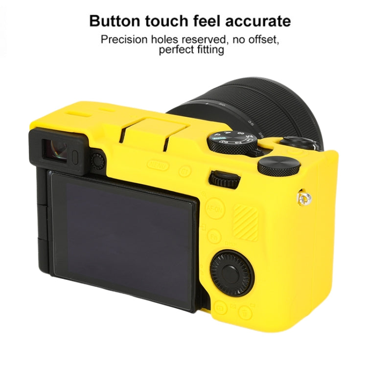 For Sony ILCE-7CM2 / A7C II / A7CR Glossy Soft Silicone Protective Case(Yellow) - Protective Case by PMC TechLife | Online Shopping South Africa | PMC TechLife | Buy Now Pay Later Mobicred