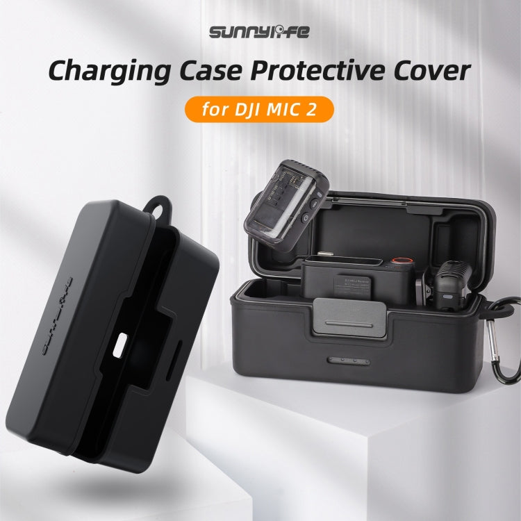 For DJI Mic 2 Sunnylife BHT772 Charging Case Wireless Mic Soft Scratch-proof Protective Cover(Black) - Case & Bags by Sunnylife | Online Shopping South Africa | PMC Jewellery | Buy Now Pay Later Mobicred