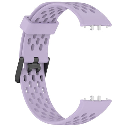 For Samsung Galaxy Fit 3 Hole Style Dual Buckle Silicone Watch Band(Purple) - Watch Bands by PMC Jewellery | Online Shopping South Africa | PMC Jewellery