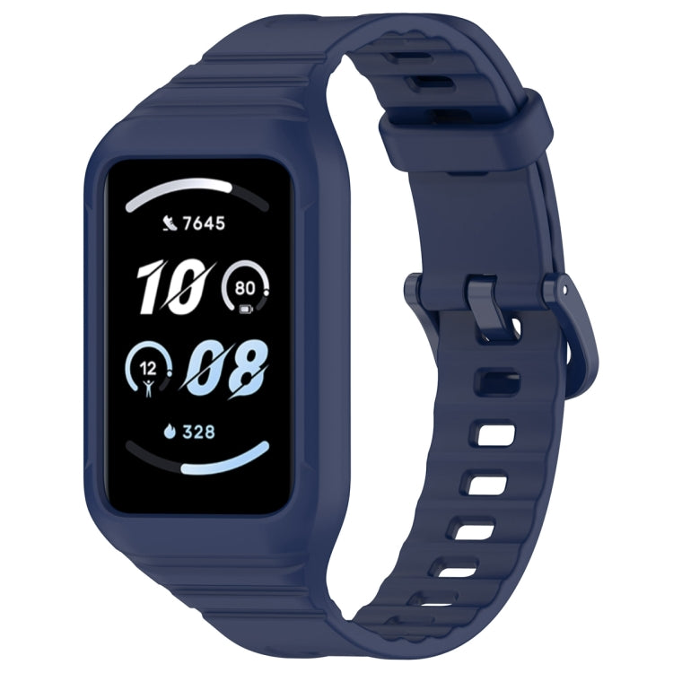 For Honor Band 9 Armor Integrated Silicone Watch Band(Midnight Blue) - Watch Bands by PMC Jewellery | Online Shopping South Africa | PMC Jewellery