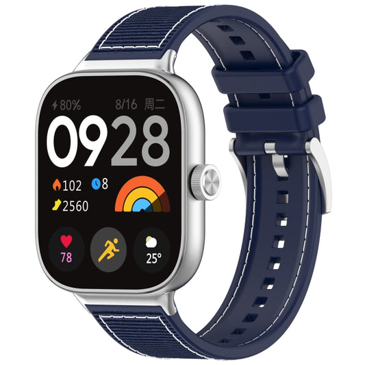 For Xiaomi Mi Band 8 Pro / Redmi Watch 4 Official Buckle Hybrid Nylon Braid Silicone Watch Band(Midnight Blue) - Watch Bands by PMC Jewellery | Online Shopping South Africa | PMC Jewellery