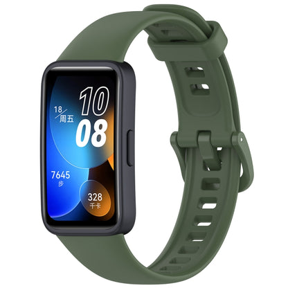 For Huawei Band 9 / 9 NFC Solid Color Colorful Buckle Silicone Watch Band(Dark Green) - Watch Bands by PMC Jewellery | Online Shopping South Africa | PMC Jewellery